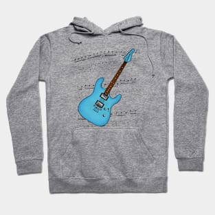 Guitar Tab Electric Guitarist Music Notation Musician (Blue) Hoodie